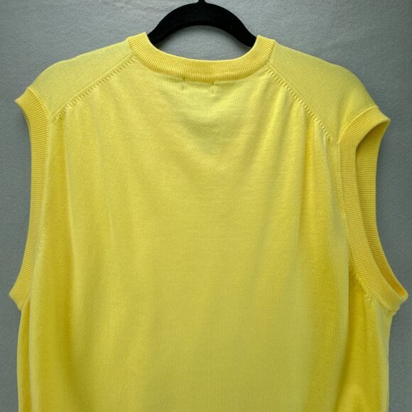 Brooks Brothers 346 Sweater Vest Mens Extra Large Yellow Pullover Supima Cotton - Picture 5 of 12